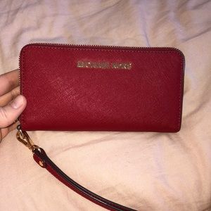 Red Michael Kors wallet